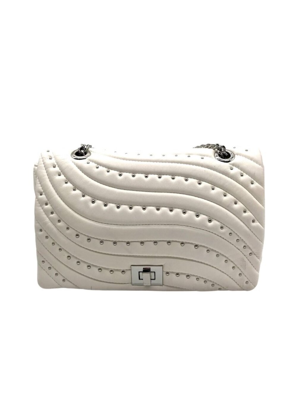 I.N.C. White Soft Ajae Galaxy Quilted Shoulder Bag